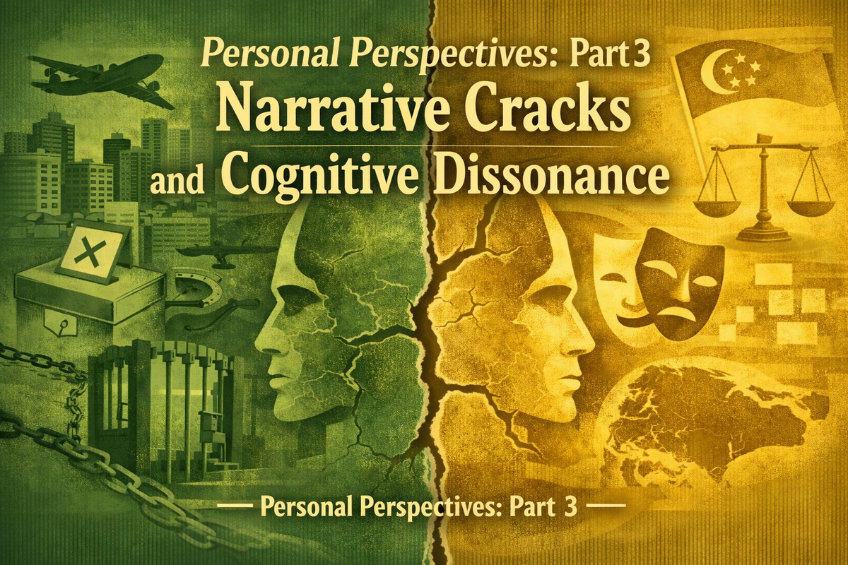 Personal Perspectives: Part 3. Narrative Cracks and Cognitive Dissonance
