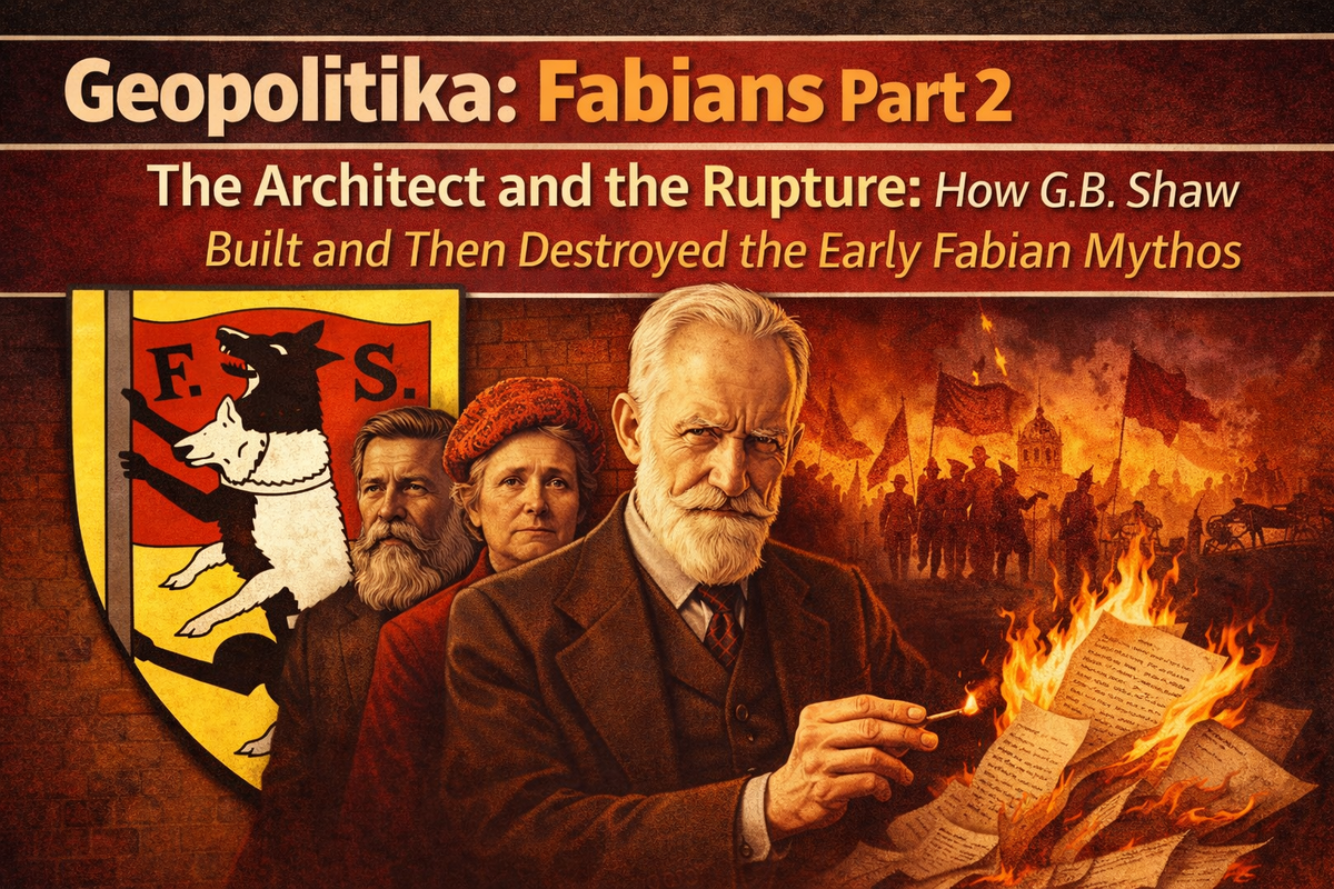 Geopolitika: Fabians Part 2. The Architect and the Rupture – How G.B. Shaw Built and Then Destroyed the Early Fabian Mythos