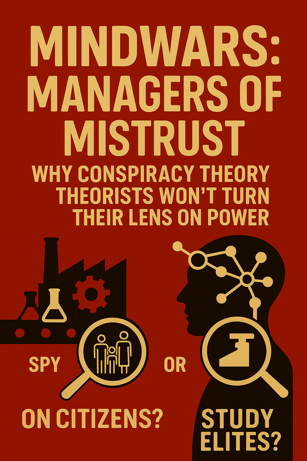 Mindwars: Managers of Mistrust – Why Conspiracy Theory Theorists Won’t Turn Their Lens on Power