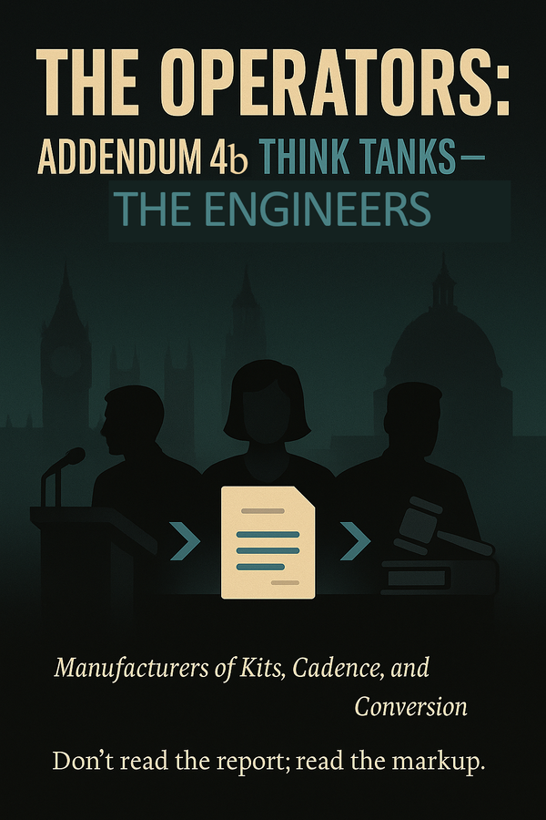 The Operators: Addendum 4b. Think Tanks – The Engineers