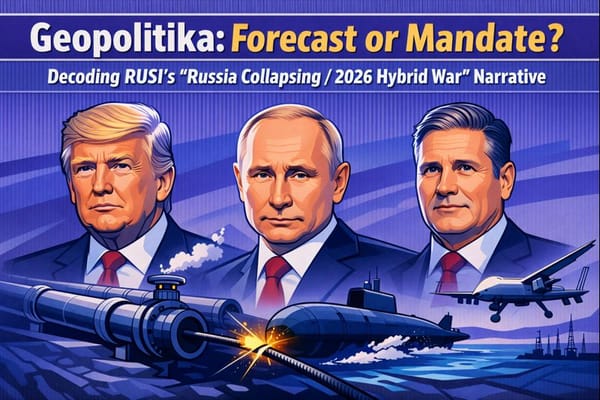 Geopolitika: Forecast or Mandate? Decoding RUSI’s “Russia Collapsing / 2026 Hybrid War” Narrative