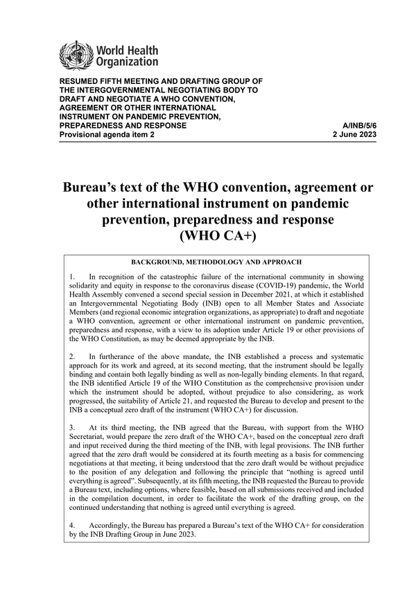 Geopolitika: The WHO Protocol – A Global Code for Permanent Emergency