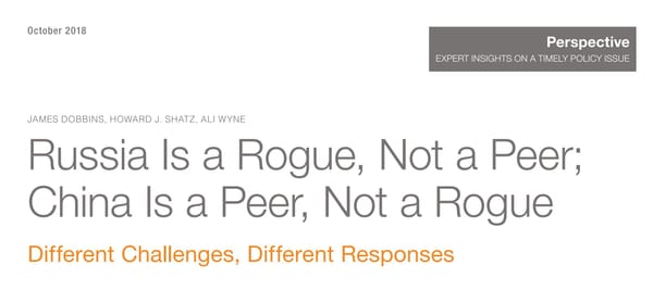 Geopolitika: Rogues, Peers, Vassals and RAND