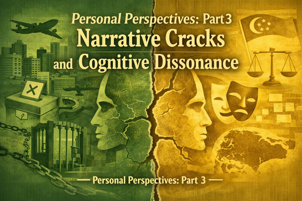 Personal Perspectives: Part 3. Narrative Cracks and Cognitive Dissonance