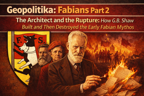 Geopolitika: Fabians Part 2. The Architect and the Rupture – How G.B. Shaw Built and Then Destroyed the Early Fabian Mythos